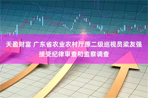 天盈财富 广东省农业农村厅原二级巡视员梁友强接受纪律审查和监察调查