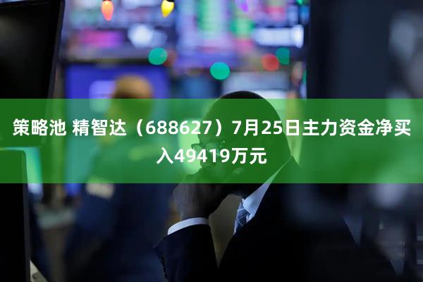 策略池 精智达（688627）7月25日主力资金净买入49419万元